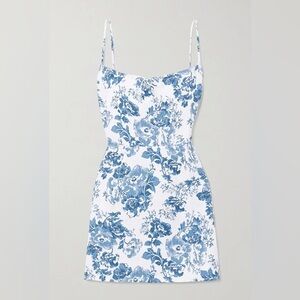 Reformation Violaine Floral-print Linen Mini Dress